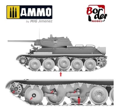 Picture of BORDER MODEL BT009  T-34 screened (type 1) &T-3476 Wooden box limited edition