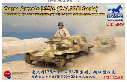 Picture of Carro Armato L35/c (C.V.33/II Serie) Fitted with the Swiss“Solothurn” S18-1100 20mm anti-tank gun