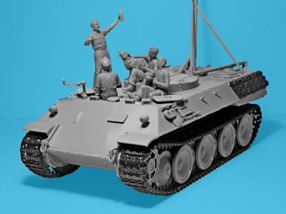 Picture of Prost!, Between Battles on Bergepanther (WWII Germany Tankmen with Bergepanther)