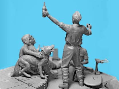 Picture of Prost!, Between Battles on Bergepanther (WWII Germany Tankmen with Bergepanther)