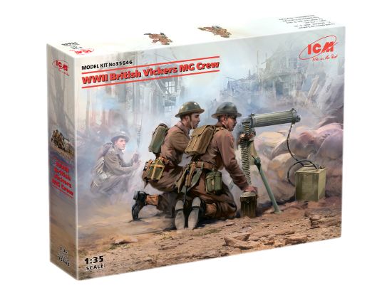 Picture of WWII British Vickers MG Crew (Vickers MG & 2 figures)