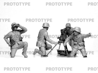 Picture of WW2 Germany mortar GrW 34 with Crew (mortar and 4 figures)