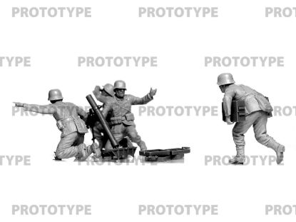 Picture of WW2 Germany mortar GrW 34 with Crew (mortar and 4 figures)