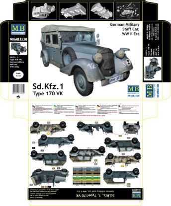 Picture of Sd. Kfz. 1 Type 170 VK, Germany Military Staff Car, WW II era 