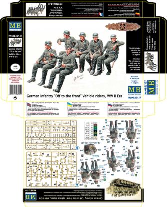 Picture of Germany Infantry Off to the front" Vehicle riders, WW II Era" 