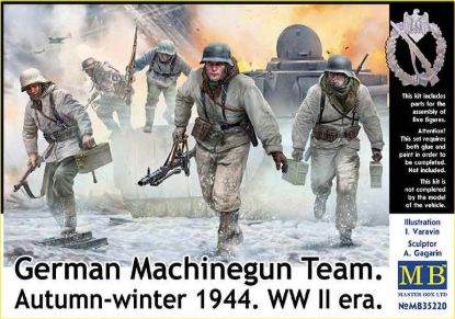 Picture of Germany Machinegun Team. Autumn-winter 1944. WW II era 