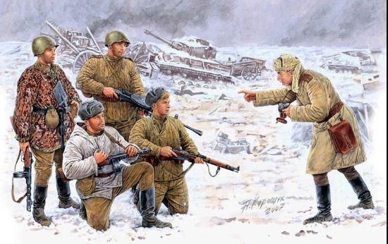 Picture of Photo for the Newspaper. Russian Infantry. Korsun-Shevchenkovskiy, 1944 