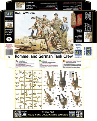 Picture of Rommel and Germany Tank Crew, DAK, WW II era 