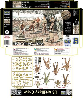 Picture of “US Artillery Crew” - 6 figures representing US gun crew, WW II era.