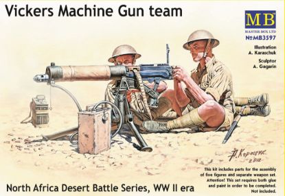 Picture of Vickers Machine Gun team, North Africa Desert Battle Series, WW II era 