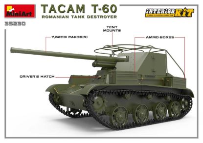 Picture of Tacam T-60 Romanian Tank Destroyer. Interior Kit