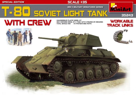 Picture of T-80 Soviet Light Tank w/Crew.Special Edition