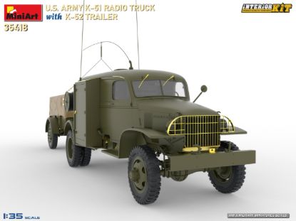 Picture of US Army K-51 Radio Truck w/K-52 Trailer. Interior Kit