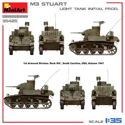 Picture of M3 Stuart Light Tank. Initial Prod.