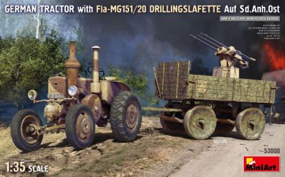 Picture of Germany Tractor with Fla-MG151/20 Drillingslafette Auf Sd.Anh.Ost