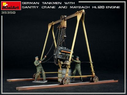 Picture of Germany Tankmen with Gantry Crane & Maybach HL 120 Engine