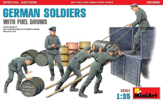 Picture of Germany Soldiers w/ Fuel Drums. Special Edition (35041 & 35597 6 drums)