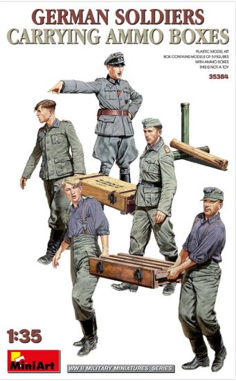 Picture of Germany Soldiers Carrying Ammo Boxes