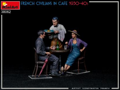 Picture of French Civilians in Cafe 1930-40s