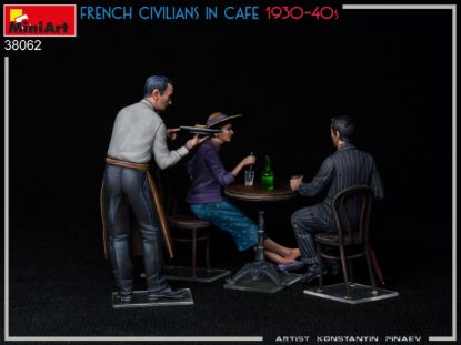 Picture of French Civilians in Cafe 1930-40s