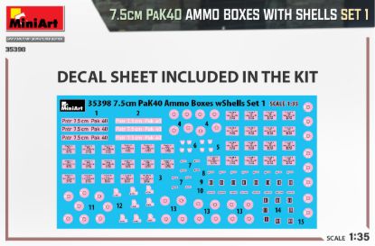 Picture of 7.5cm PaK40 Ammo Boxes w/Shells Set 1