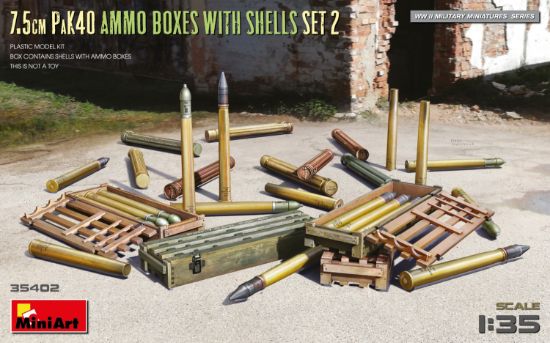 Picture of 7.5cm PaK40 Ammo Boxes w/Shells Set 2