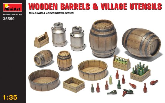 Picture of Wooden Barrels & Village Utensils 