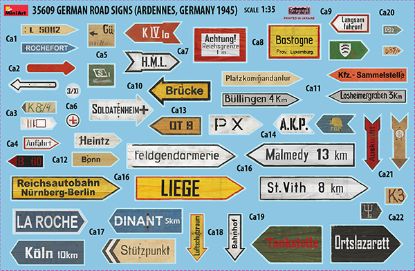 Picture of Germany Road Signs WW2 (Ardennes, Germany 1945)
