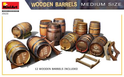 Picture of Wooden Barrels. Medium Size