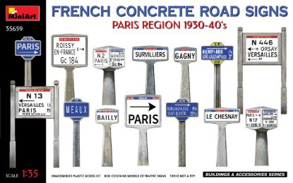 Picture of French Concrete Road Signs 1930-40's. Paris Region