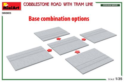 Picture of Cobblestone Road w/Tram Line (Injection Mold)