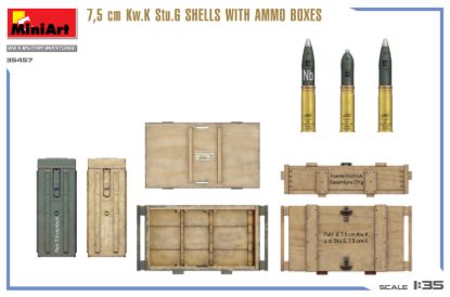 Picture of 7,5 cm Kw.K Stu.G Shells with Ammo Boxes