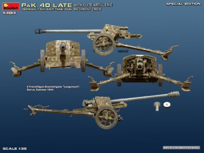 Picture of Germany 7.5cm PaK 40 Late w/Elite Artillerie Regiment Crew. Special Edition