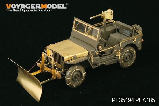 Picture of WWII U.S. Jeep Willys MB snow plow  w/ tyre chains(For TAMIYA /ITALIAN) 
