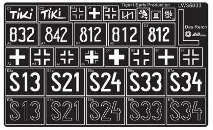 Picture of WWII Germany Tiger I Early Prod of 2. SS Pz.Div Das Reich 