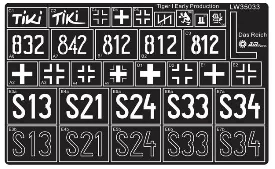 Picture of WWII Germany Tiger I Early Prod of 2. SS Pz.Div Das Reich 