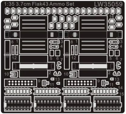 Picture of Ammo, spare casing, magazine and containers for 37mm 