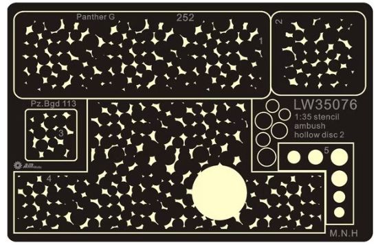 Picture of Spraying Stencil WWII Germany Camouflage Hallow Disc #2 