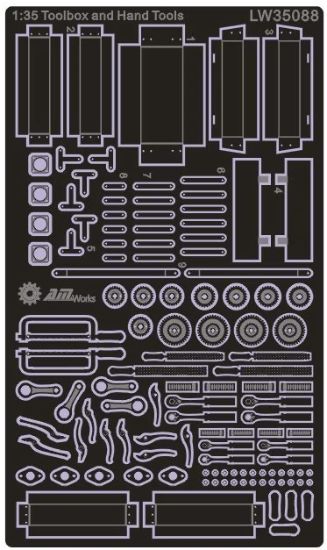 Picture of 1:35 Scale Mechanic's Toolbox & Tools Connectionless PE 