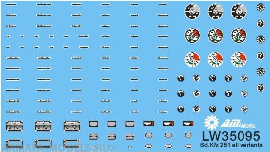 Picture of Vehicle Dials & Placards Sd.Kfz. 251 All Variants 