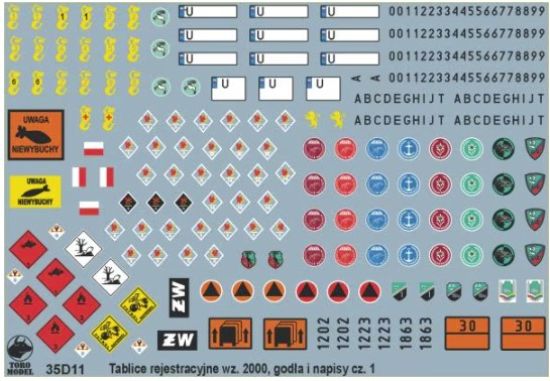 Picture of Polish Army vehicles - reg.numbers 2000 pattern, unit insignia & stencils vol.1