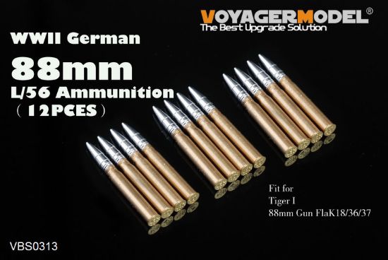 Picture of WWII Germany 88mm L/56 Ammunition（12PCES）(For All)
